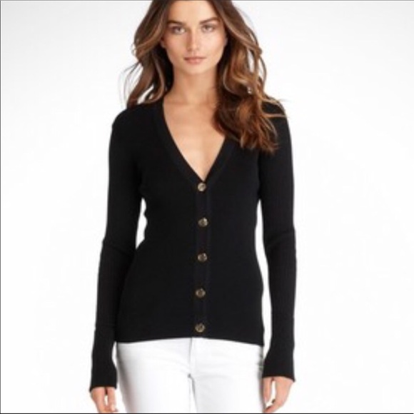 Tory Burch Sweaters - Tory Burch Navy Shrunken Simon Cardigan Sweater.